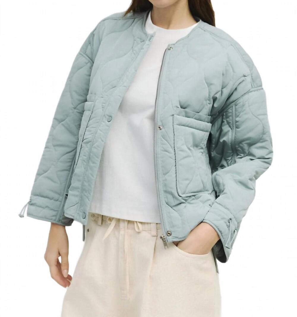 NEW MOD REF quilted jacket with adjustable cords in blue